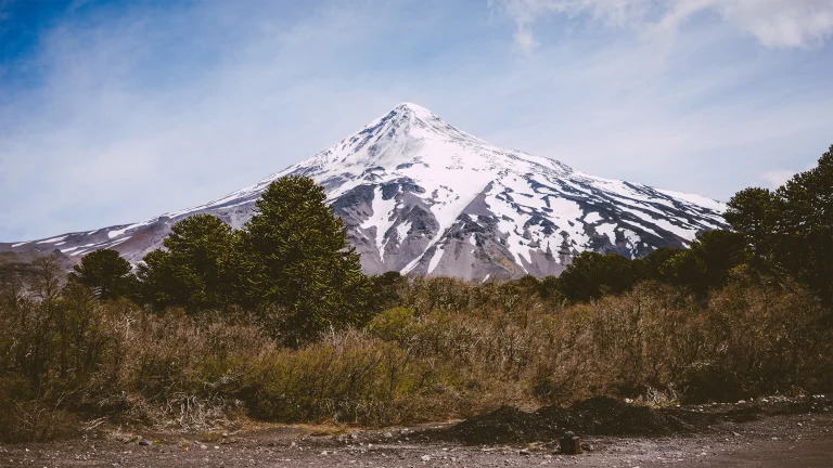 Imagen del volcán Lanín